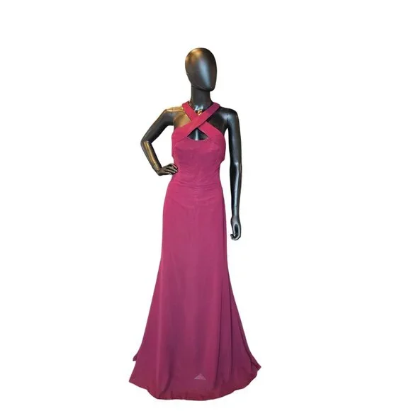 strapless open back dress Renaissance Layered Maxi Dress